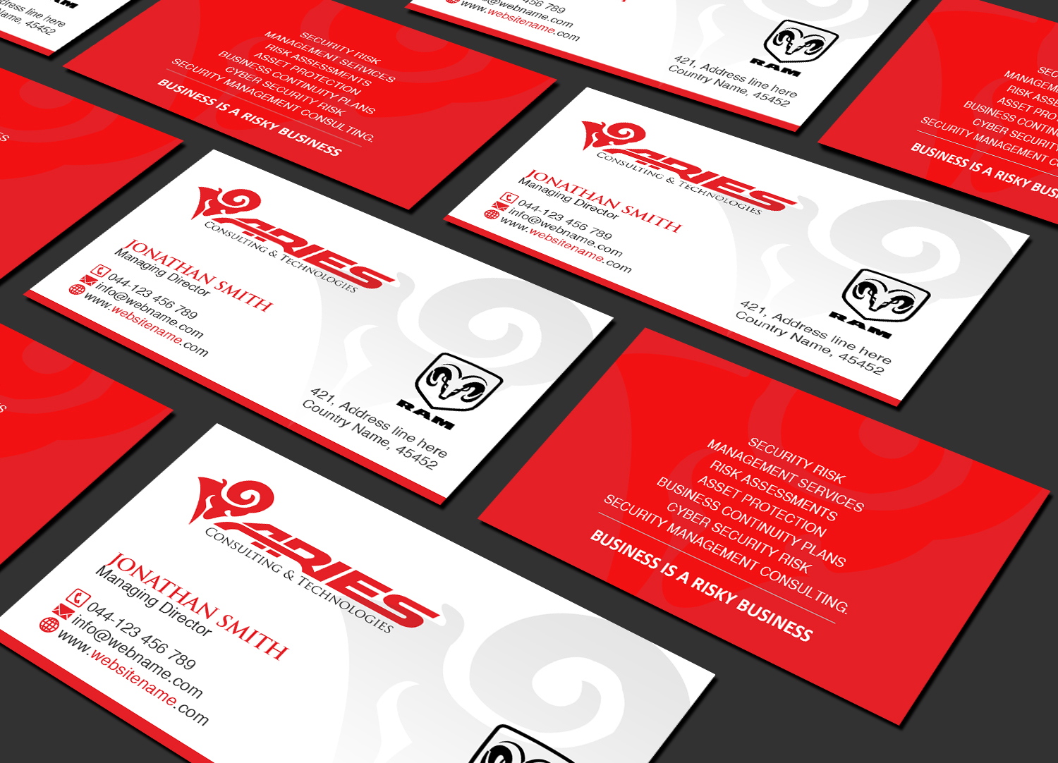 Visitenkarten-Design von Creations Box 2015 für Sikur Services LLC. | Design #23975575