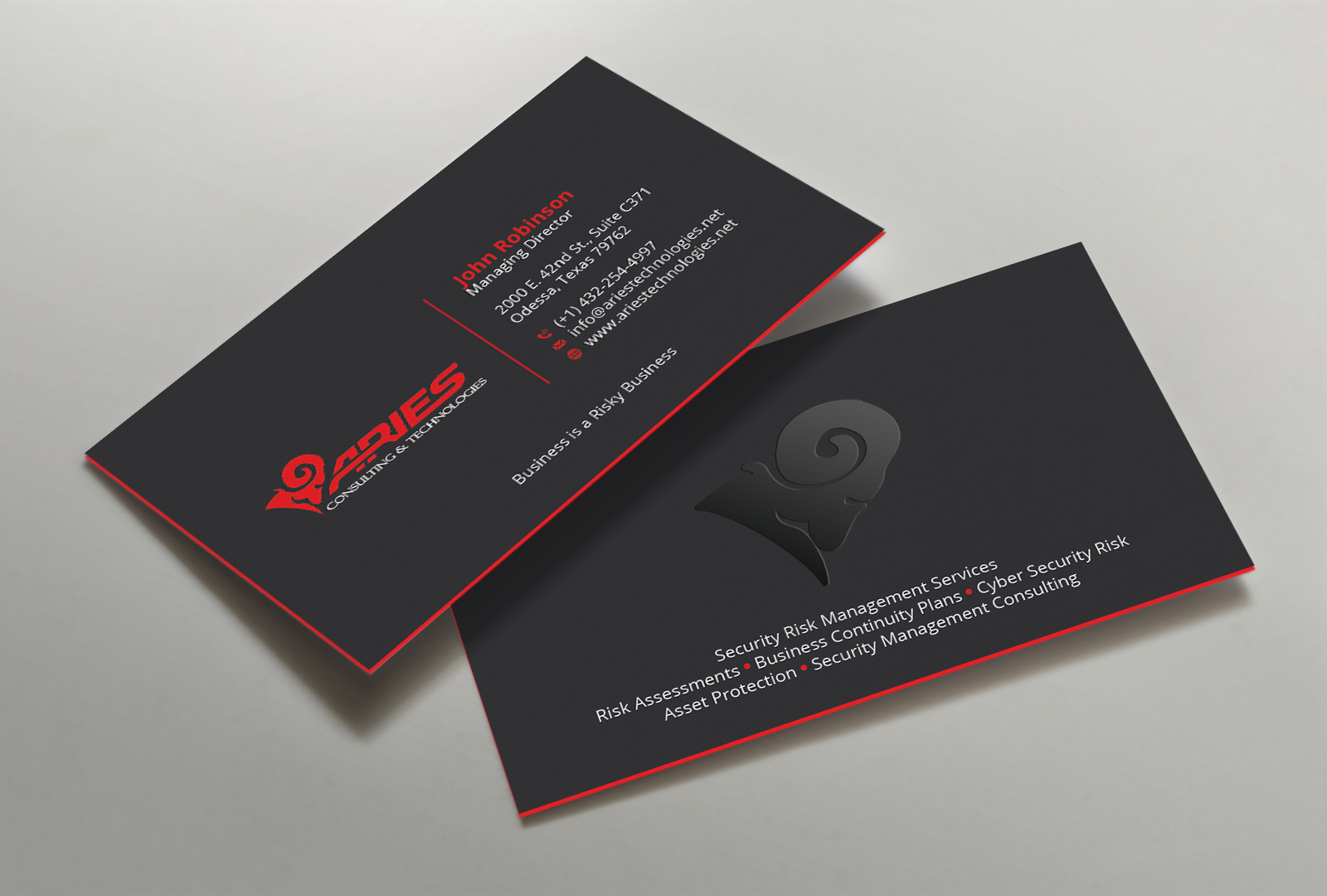 Business Card Design by OxonoArt for Sikur Services LLC. | Design #24007493
