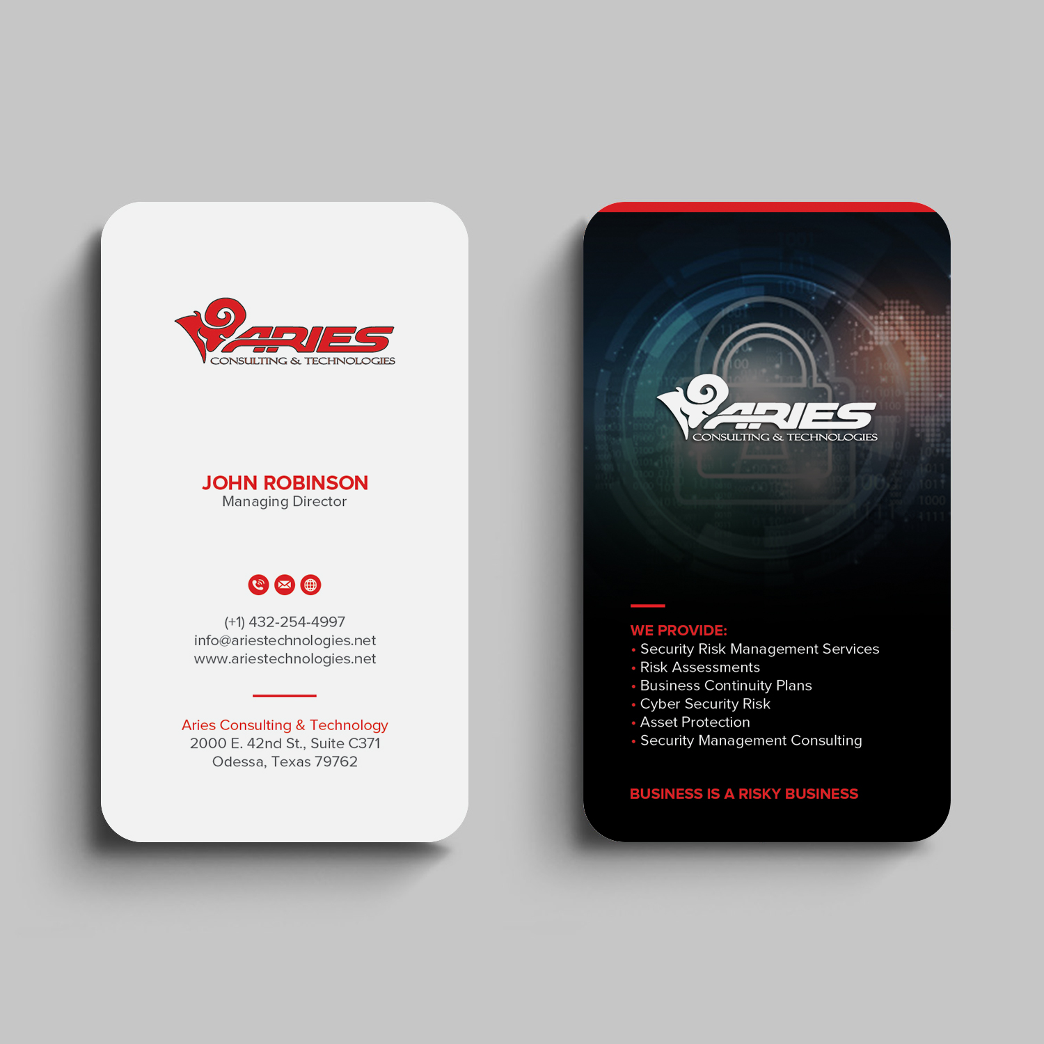 Business Card Design by OxonoArt for Sikur Services LLC. | Design #24007869