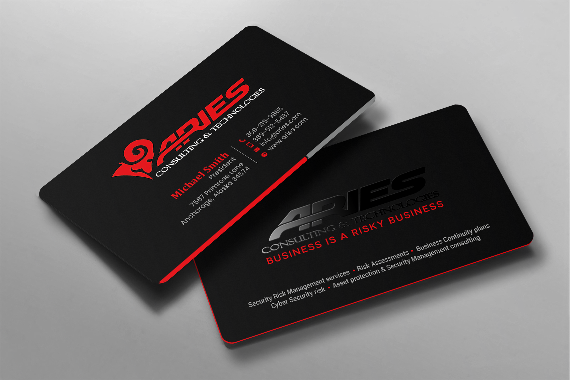 Business Card Design by chandrayaan.creative for Sikur Services LLC. | Design #23965439