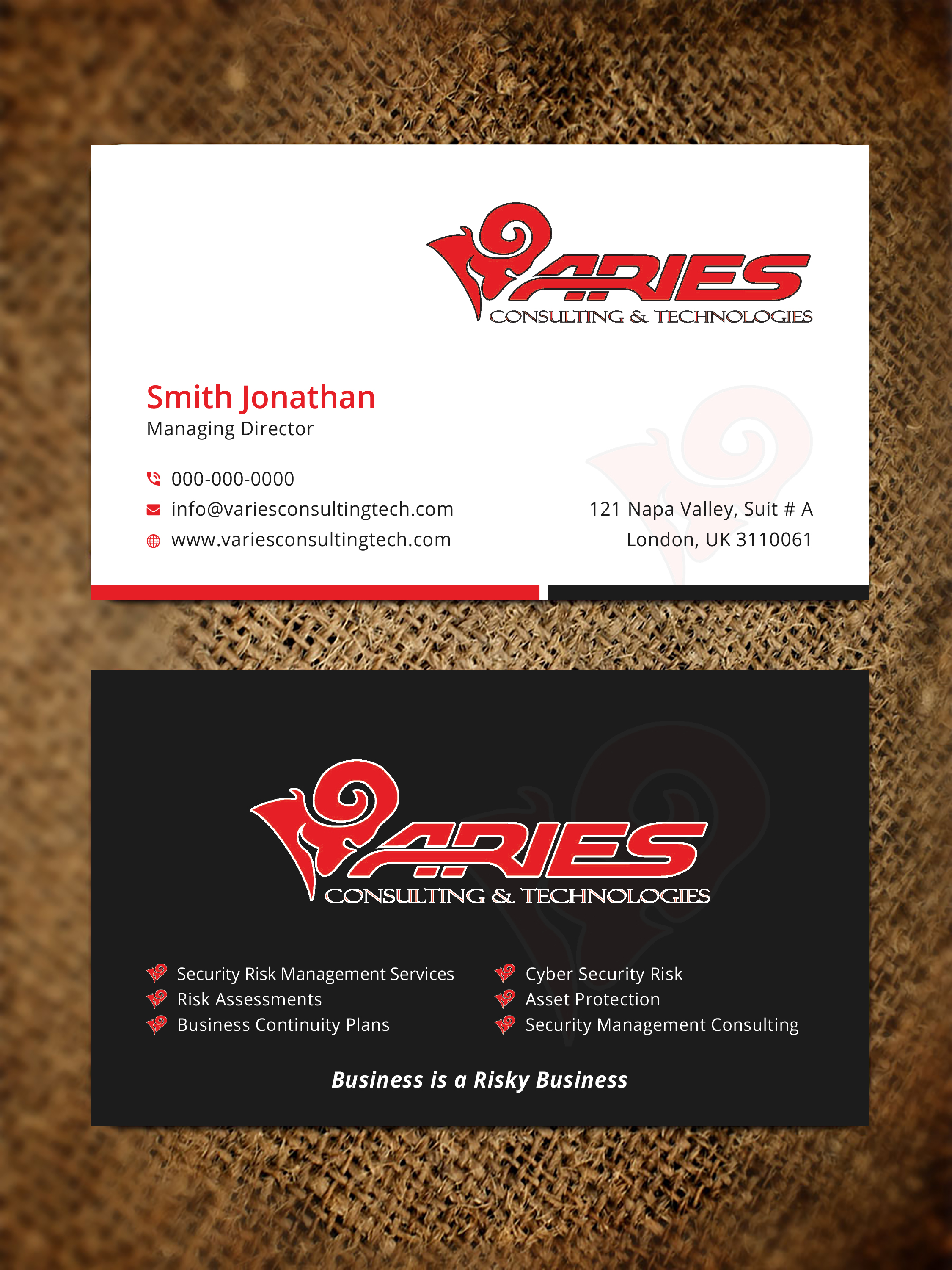 Business Card Design by Bold Pixels for Sikur Services LLC. | Design #24007984