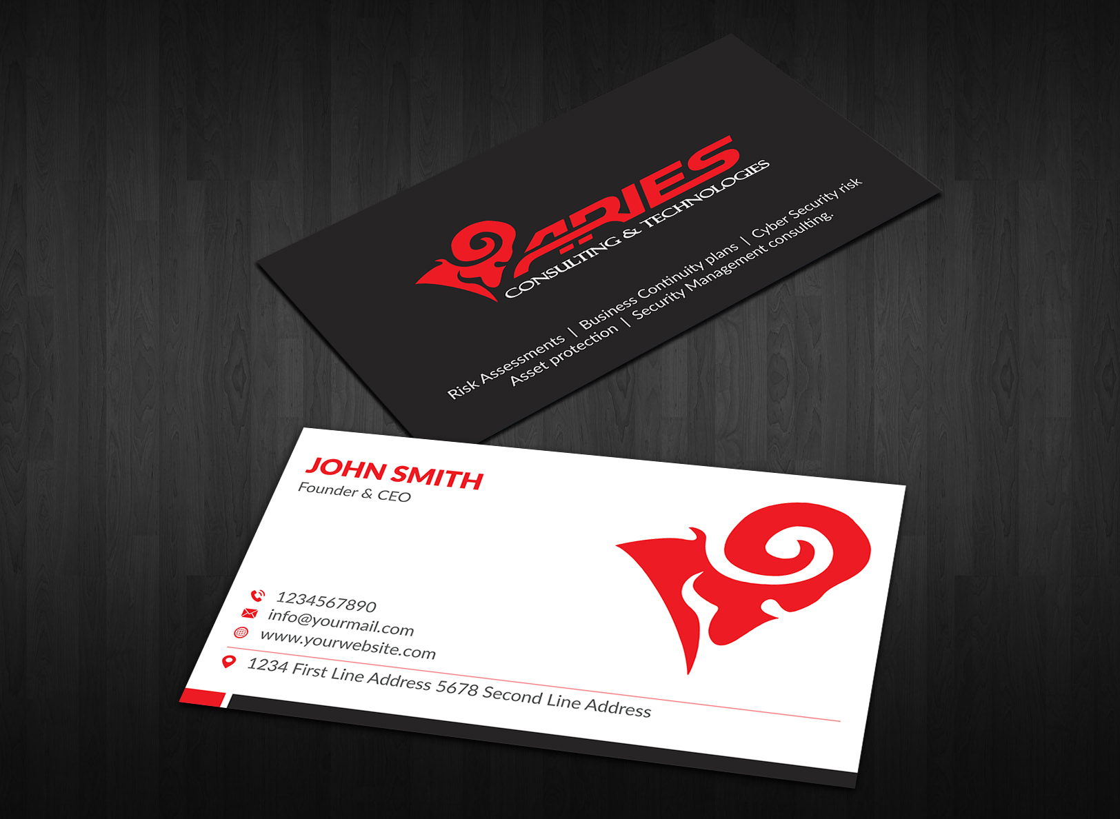 Business Card Design by Musa. A for Sikur Services LLC. | Design #24001743
