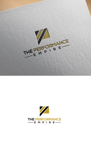 Our name is "The Performance Empire". We are starting a sports-specific training service and clothing brand that trains athletes of all ages. Started by two current NFL Free Agents and Former NFL wide receivers we are starting with football but will eventually spread to all sports. Our ideal logo is something minimal but recognizable. Our colors are black and gold and we want to be known as an elite training company that provides the best of the best experience for our clients. We do not want any sports-specific emblems or representations included in the Logo. My current favorite logo for apparel is Lulu Lemon, I think it is minimal but recognizable and carries a level of status with it.  We want to have our emblem and name to be able to form together but also look good separately. We are planning on using the name and emblem on clothing and are looking for something unique, but simplistic to represent us.  | Logo Design by logo_s