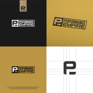 Our name is "The Performance Empire". We are starting a sports-specific training service and clothing brand that trains athletes of all ages. Started by two current NFL Free Agents and Former NFL wide receivers we are starting with football but will eventually spread to all sports. Our ideal logo is something minimal but recognizable. Our colors are black and gold and we want to be known as an elite training company that provides the best of the best experience for our clients. We do not want any sports-specific emblems or representations included in the Logo. My current favorite logo for apparel is Lulu Lemon, I think it is minimal but recognizable and carries a level of status with it.  We want to have our emblem and name to be able to form together but also look good separately. We are planning on using the name and emblem on clothing and are looking for something unique, but simplistic to represent us.  | Diseño de Logo por Farqaleit™