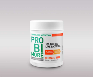 Probimore - Label design for a supplement with probiotic and prebiotic | Graphic Design by Soluciones Creativas