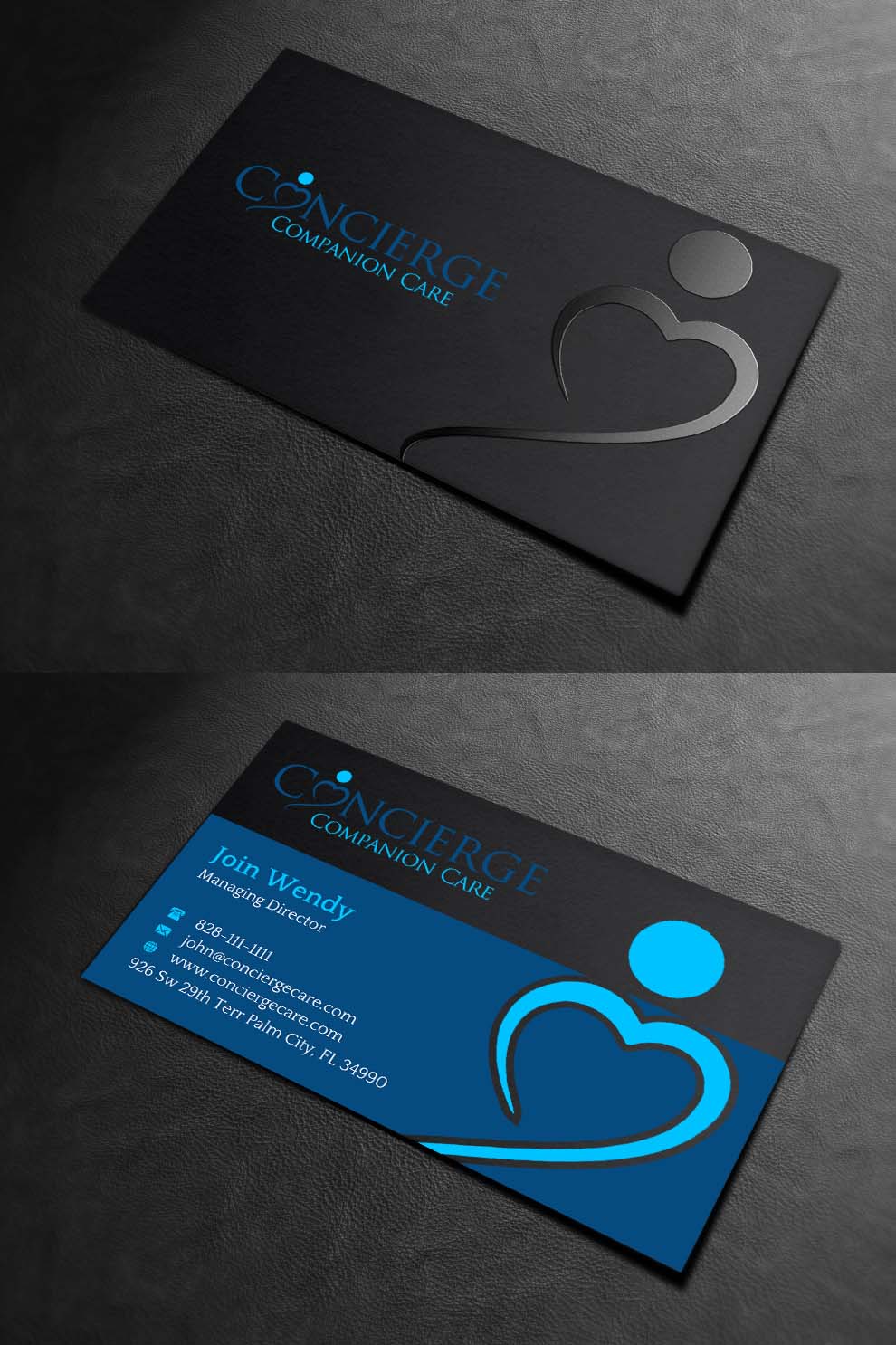 Diseño de Tarjeta de Presentación por INDIAN_Ashok para Concierge Companion Care | Diseño #23963870