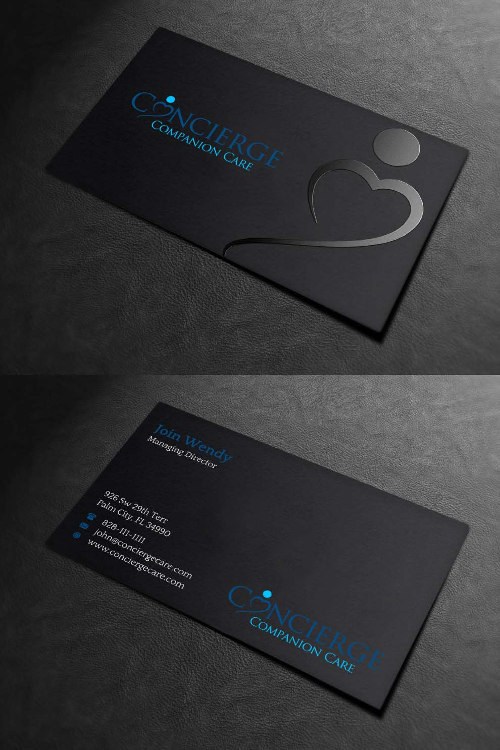 Diseño de Tarjeta de Presentación por INDIAN_Ashok para Concierge Companion Care | Diseño #23963873
