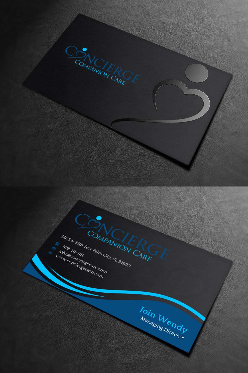 Business Card Design by INDIAN_Ashok for Concierge Companion Care | Design #23963874