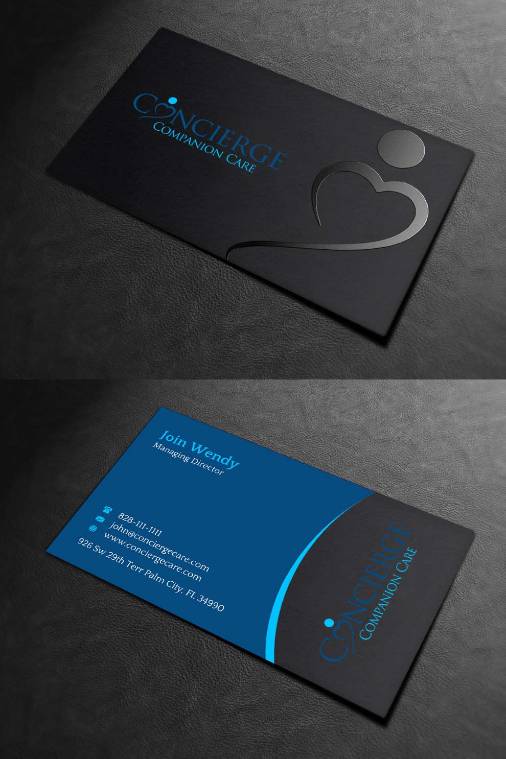 Diseño de Tarjeta de Presentación por INDIAN_Ashok para Concierge Companion Care | Diseño #23963877