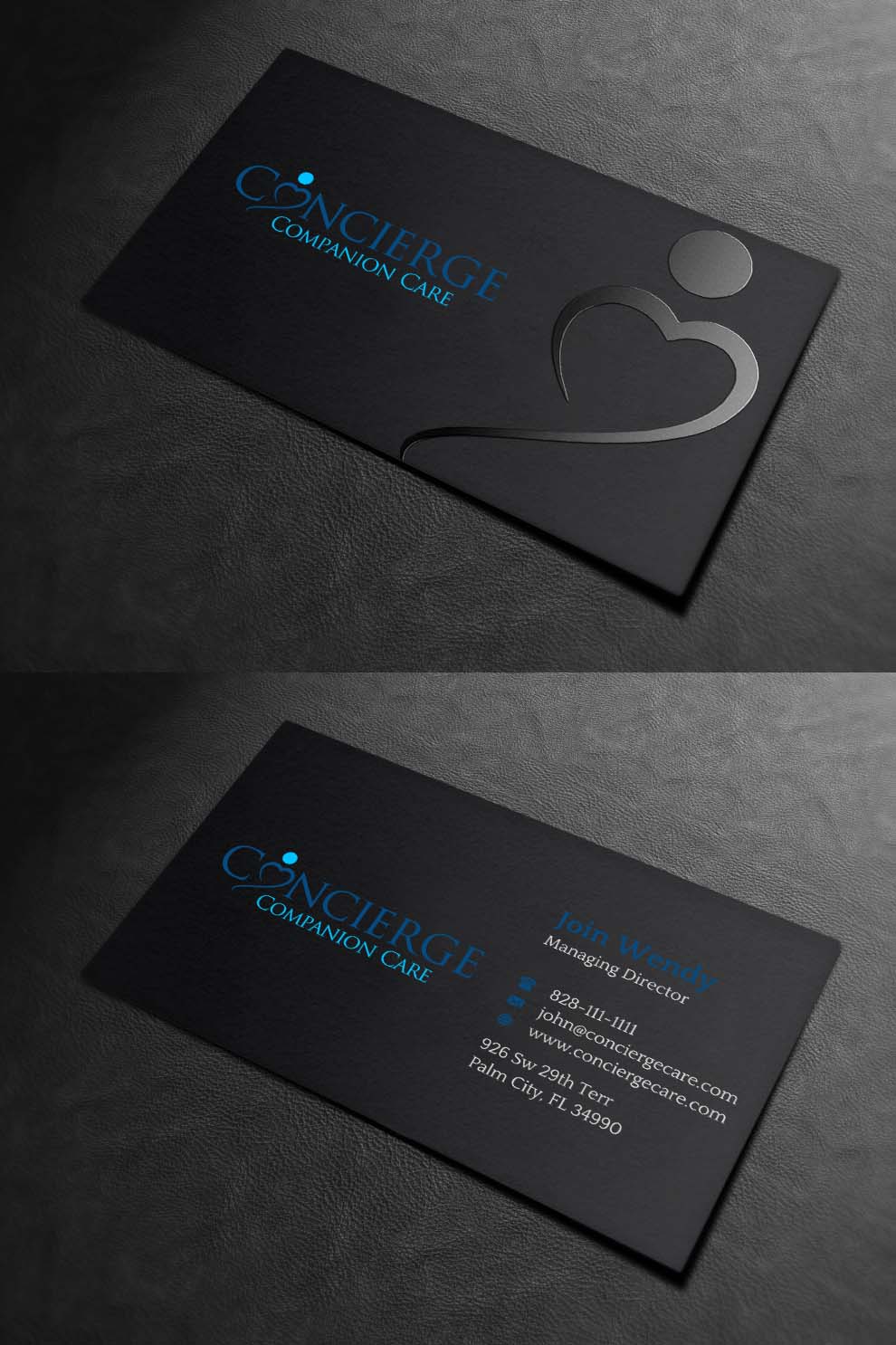 Diseño de Tarjeta de Presentación por INDIAN_Ashok para Concierge Companion Care | Diseño #23963878