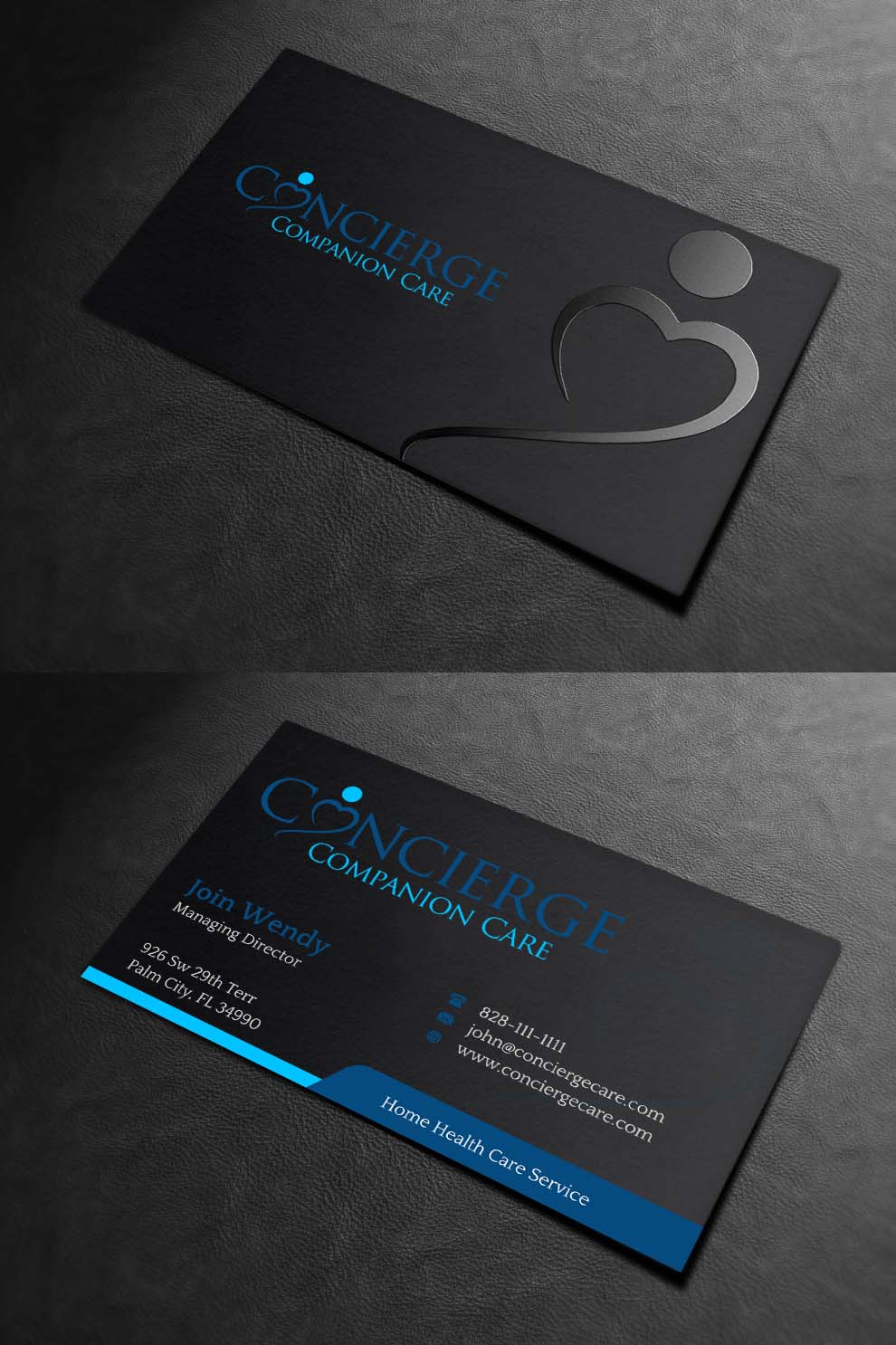 Diseño de Tarjeta de Presentación por INDIAN_Ashok para Concierge Companion Care | Diseño #23963879