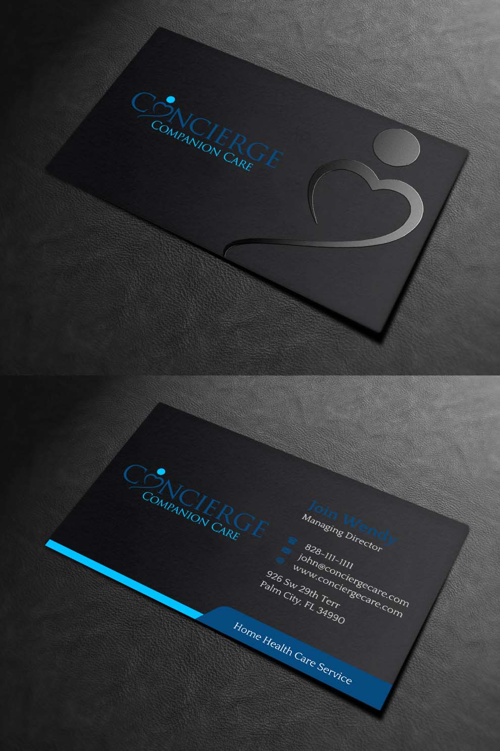Diseño de Tarjeta de Presentación por INDIAN_Ashok para Concierge Companion Care | Diseño #23963880