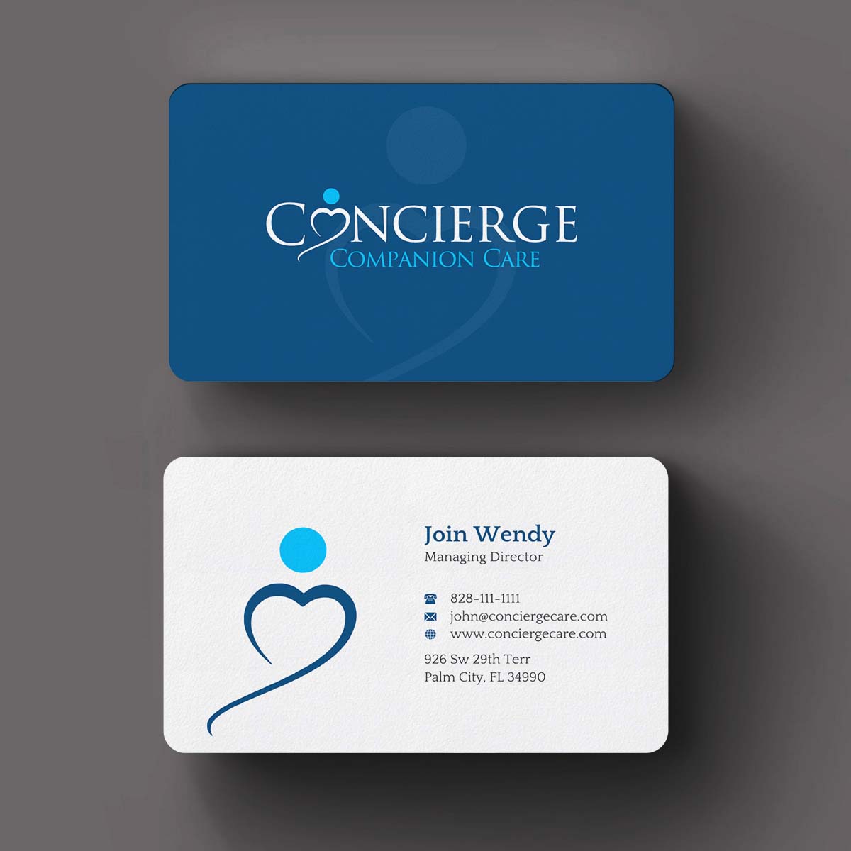 Diseño de Tarjeta de Presentación por INDIAN_Ashok para Concierge Companion Care | Diseño #23963881