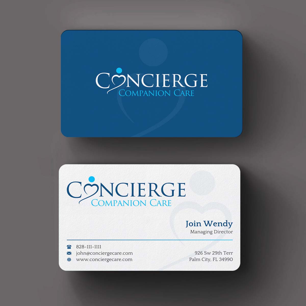 Diseño de Tarjeta de Presentación por INDIAN_Ashok para Concierge Companion Care | Diseño #23963887