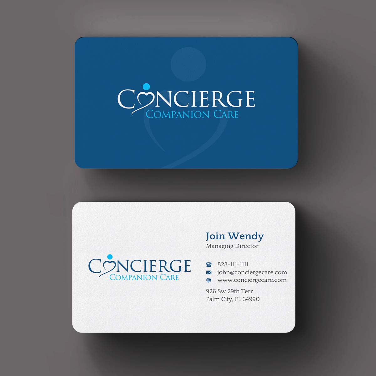 Diseño de Tarjeta de Presentación por INDIAN_Ashok para Concierge Companion Care | Diseño #23963897