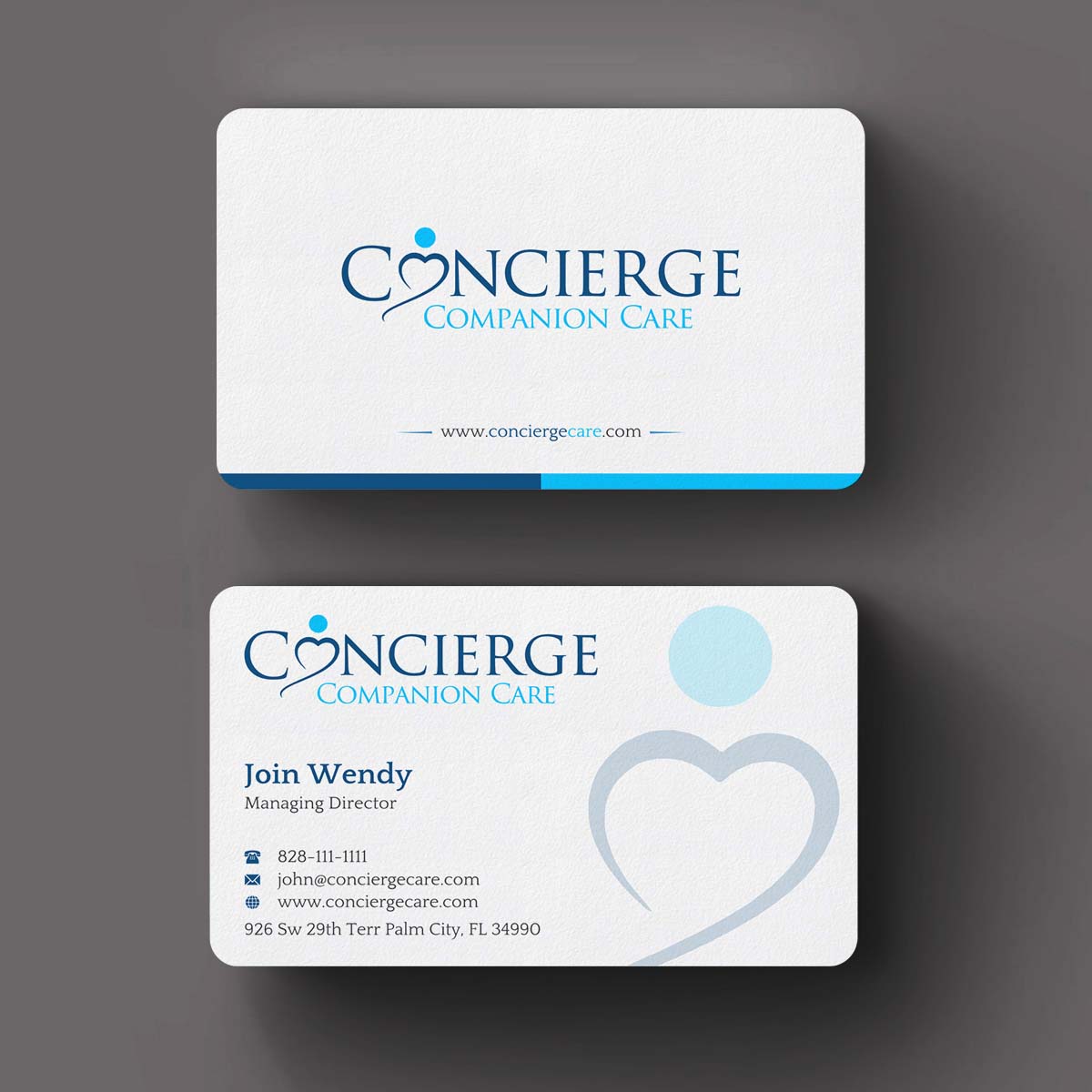 Diseño de Tarjeta de Presentación por INDIAN_Ashok para Concierge Companion Care | Diseño #23963900