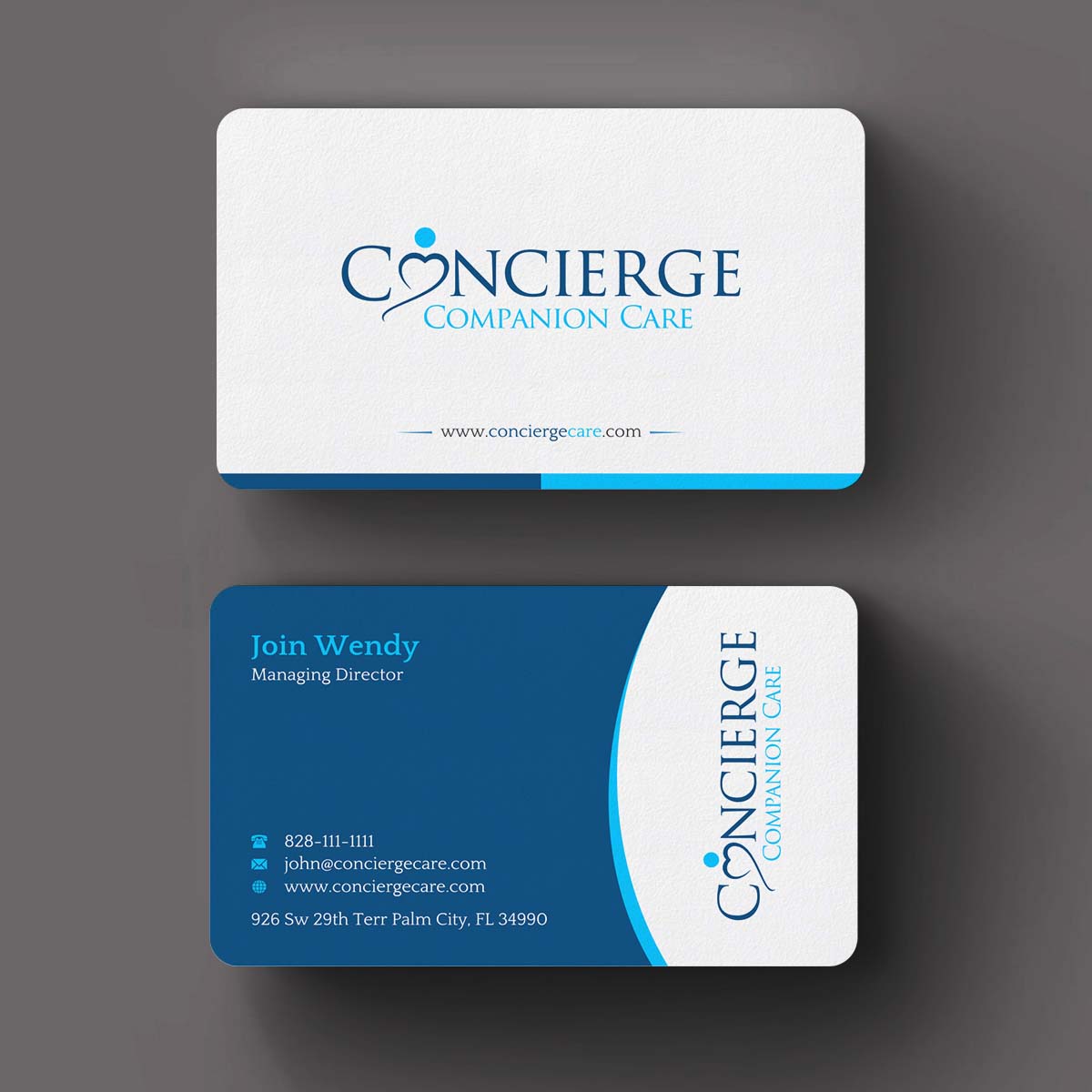 Diseño de Tarjeta de Presentación por INDIAN_Ashok para Concierge Companion Care | Diseño #23963905