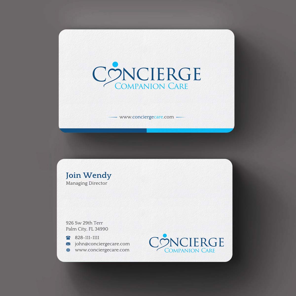 Diseño de Tarjeta de Presentación por INDIAN_Ashok para Concierge Companion Care | Diseño #23963910