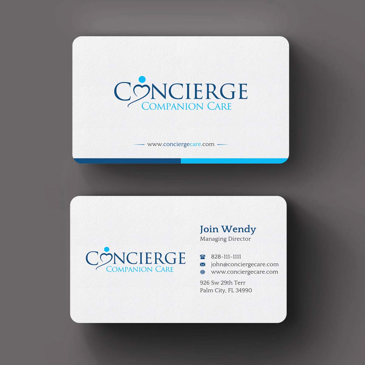 Diseño de Tarjeta de Presentación por INDIAN_Ashok para Concierge Companion Care | Diseño #23963911