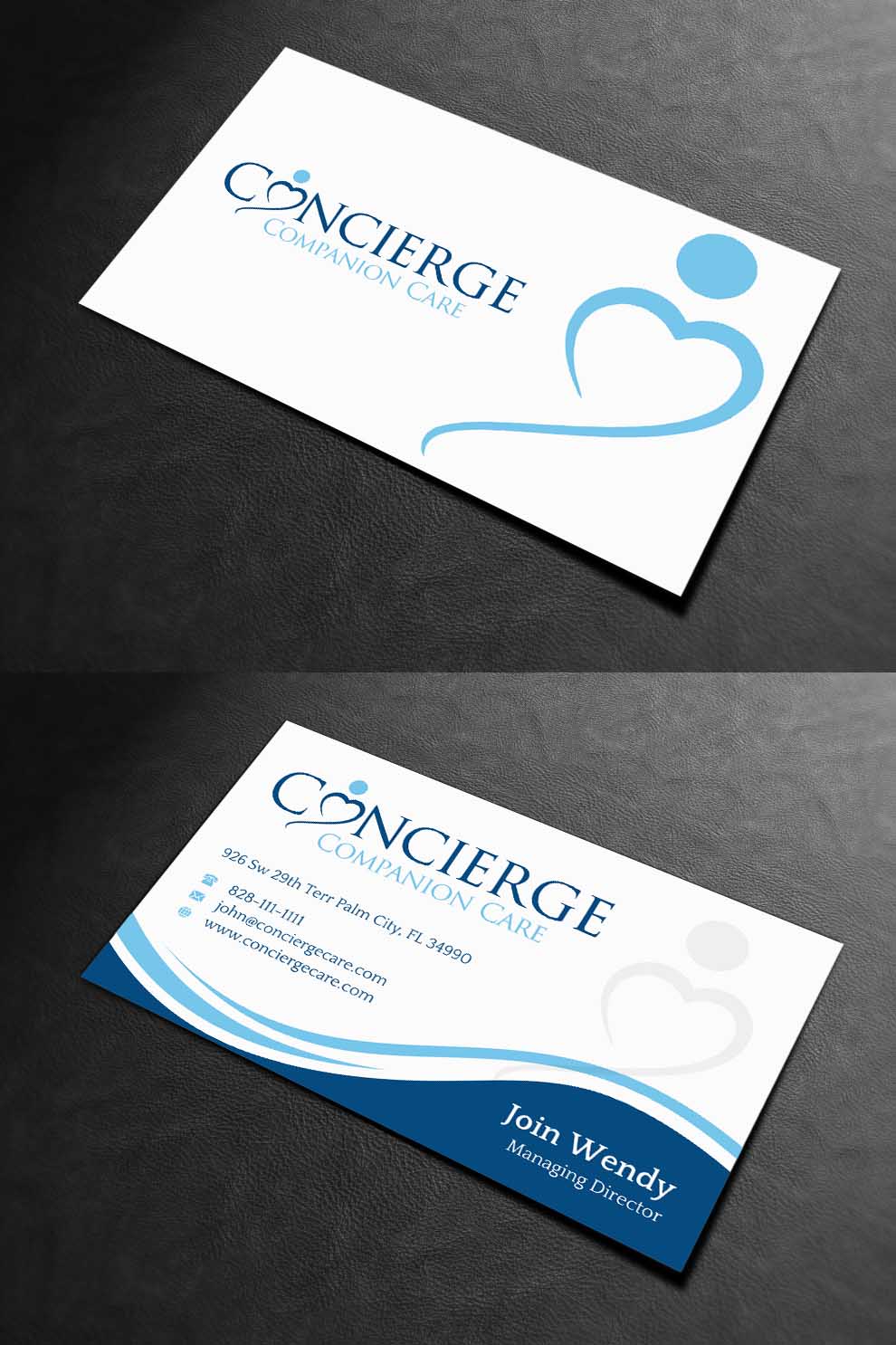 Business Card Design by INDIAN_Ashok for Concierge Companion Care | Design #24012370