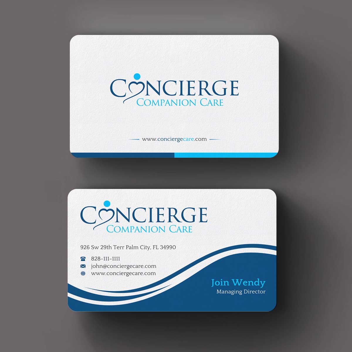 Diseño de Tarjeta de Presentación por INDIAN_Ashok para Concierge Companion Care | Diseño #24050959