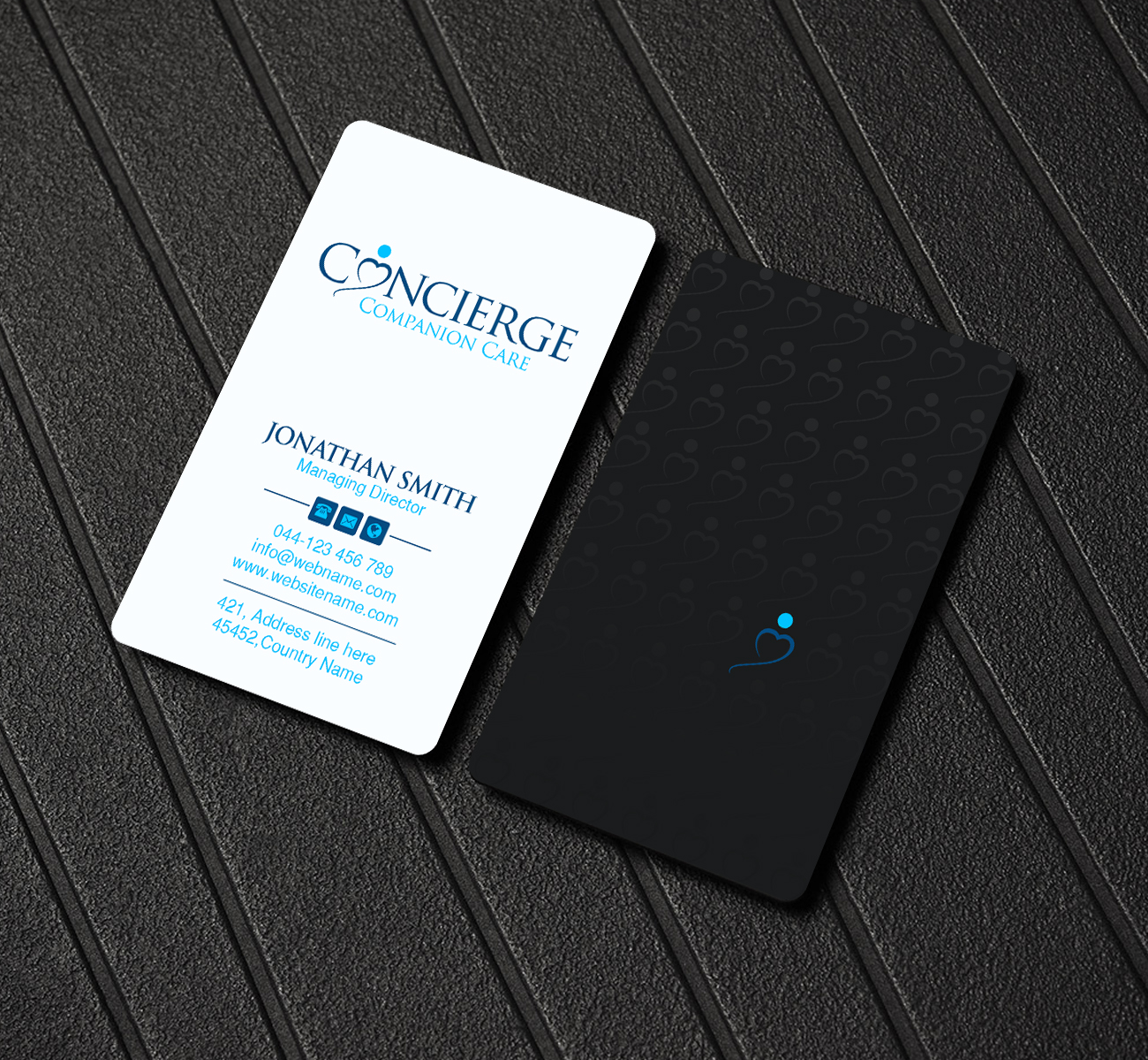 Visitenkarten-Design von Creations Box 2015 für Concierge Companion Care | Design #23960439