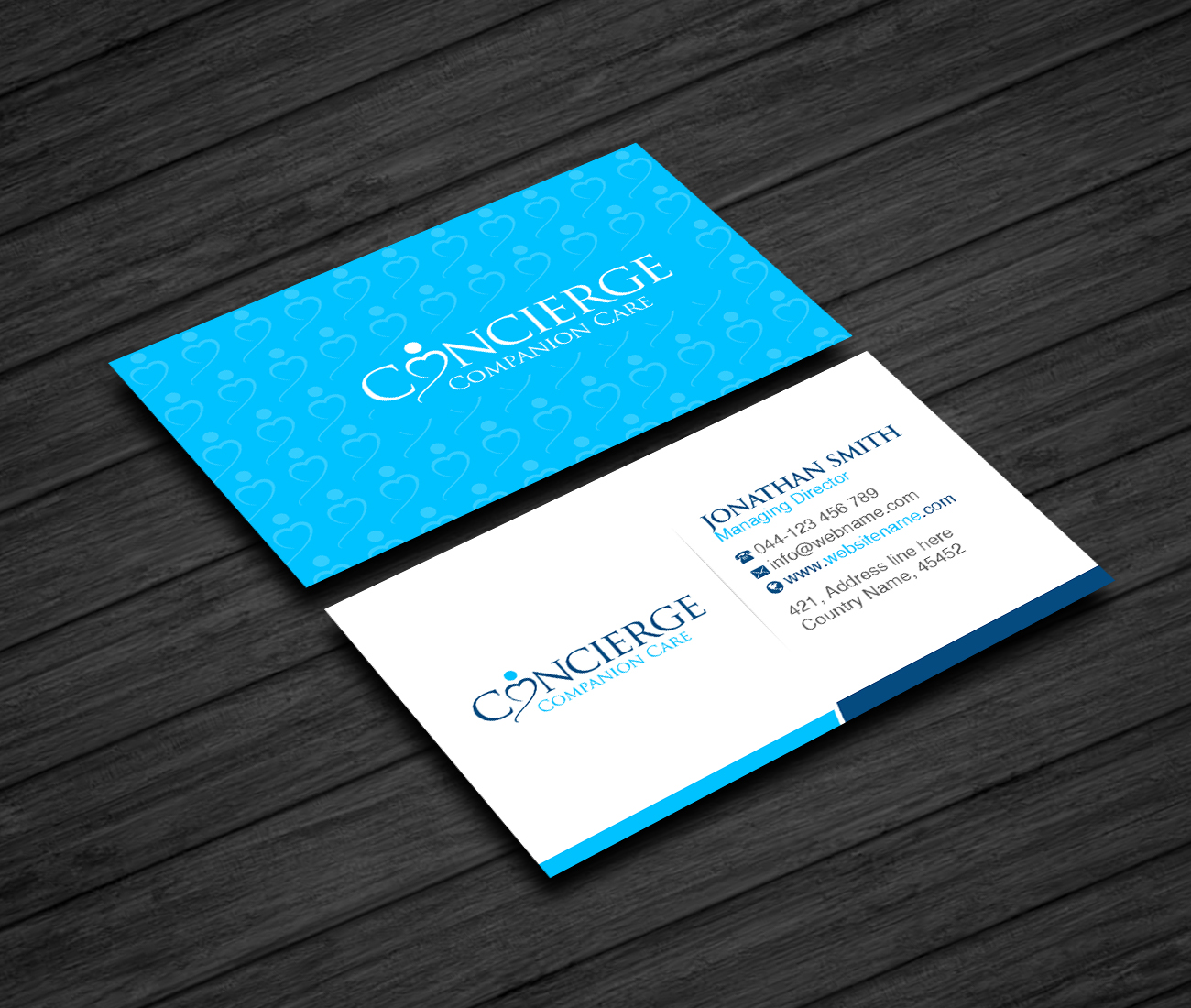 Diseño de Tarjeta de Presentación por Creations Box 2015 para Concierge Companion Care | Diseño #23960443