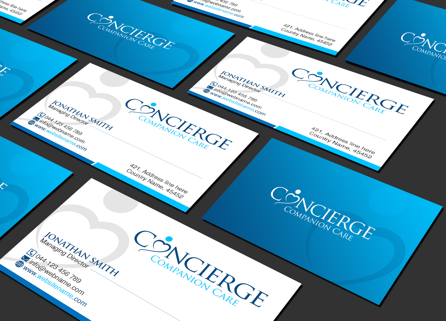 Business Card Design by Creations Box 2015 for Concierge Companion Care | Design #23960444