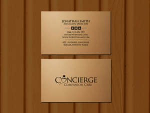 Visitenkarten-Design von Creations Box 2015 für Concierge Companion Care | Design: #23964712