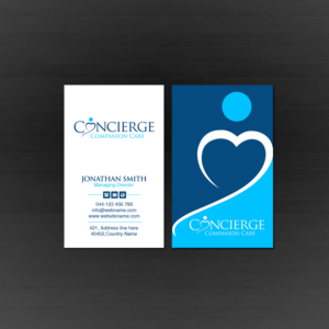 Visitenkarten-Design von Creations Box 2015 für Concierge Companion Care | Design: #23964716