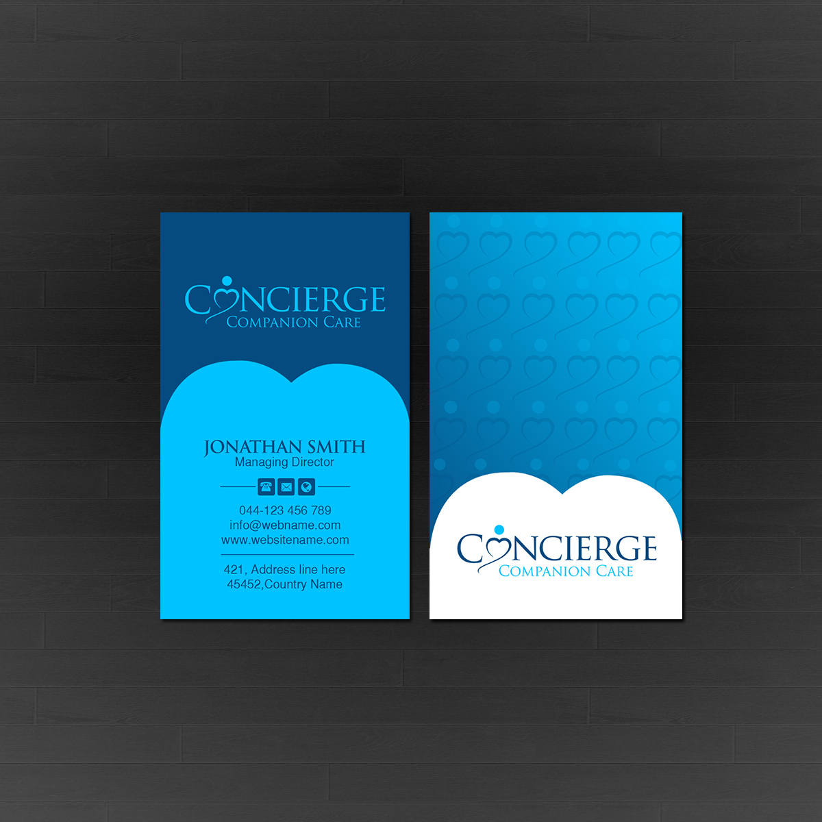 Business Card Design by Creations Box 2015 for Concierge Companion Care | Design #23964717