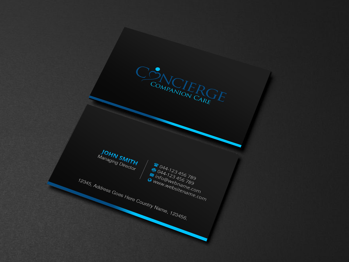 Business Card Design by Creations Box 2015 for Concierge Companion Care | Design #23964726