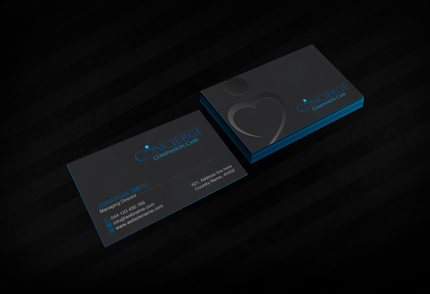 Business Card Design by Creations Box 2015 for Concierge Companion Care | Design #23964771