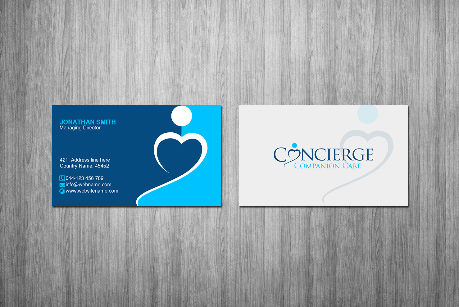 Business Card Design by Creations Box 2015 for Concierge Companion Care | Design #23964772