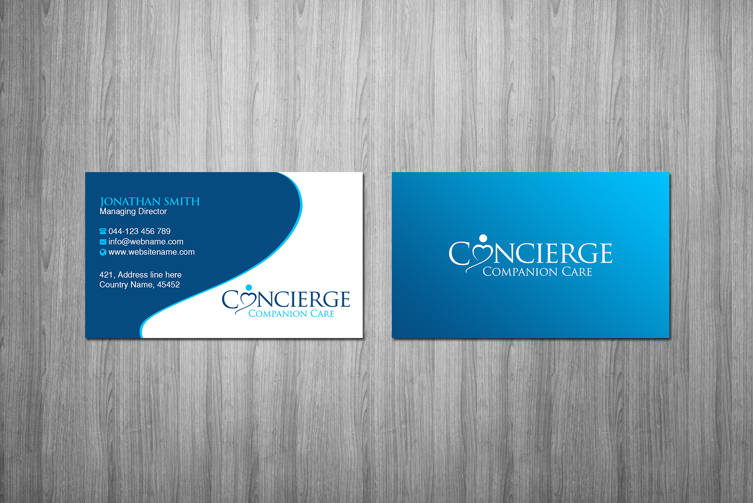 Diseño de Tarjeta de Presentación por Creations Box 2015 para Concierge Companion Care | Diseño #23964773