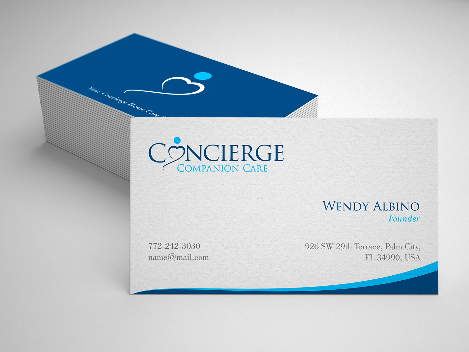 Business Card Design by Zeph Design for Concierge Companion Care | Design #23962112