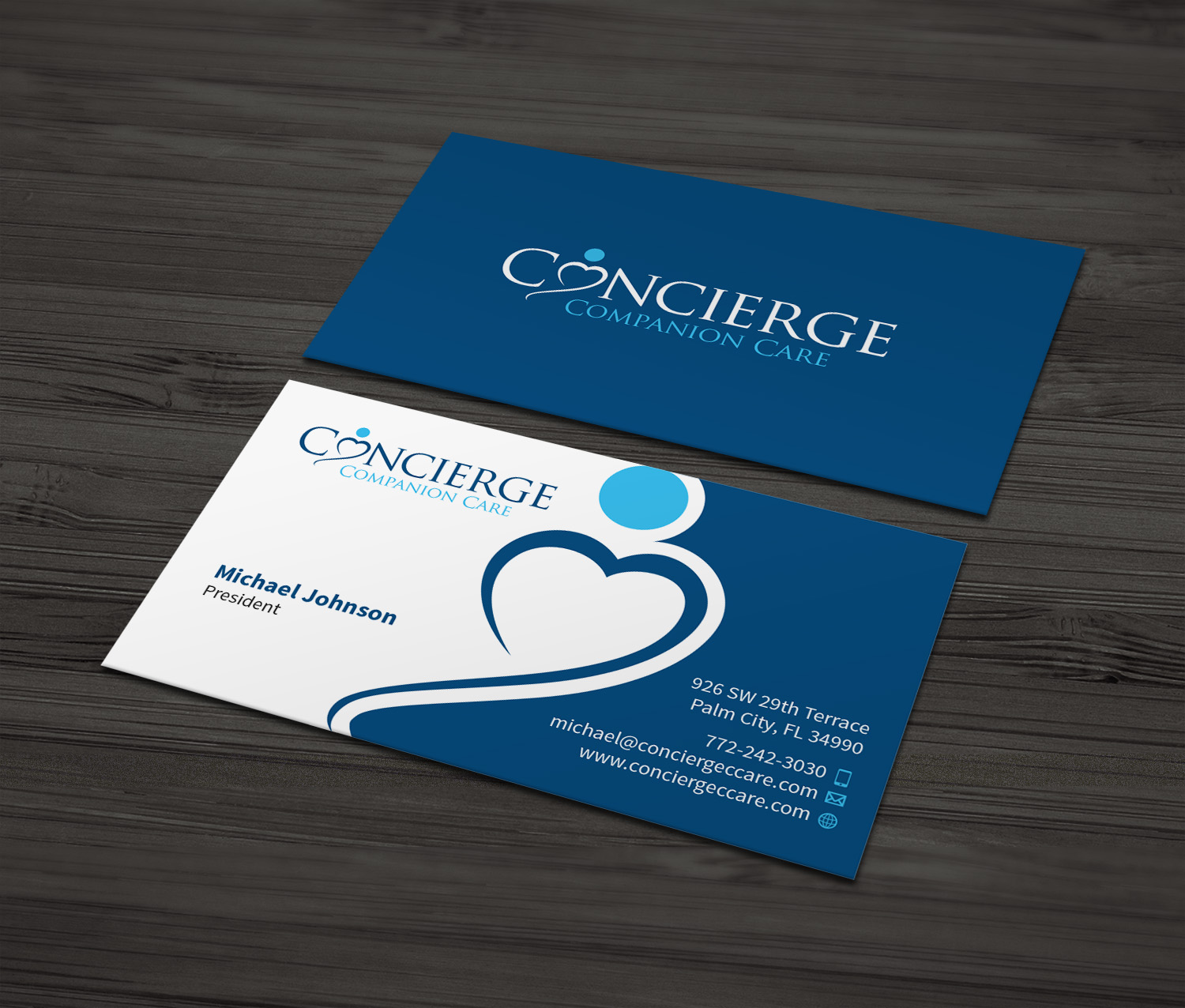 Diseño de Tarjeta de Presentación por MDesign para Concierge Companion Care | Diseño #23962487