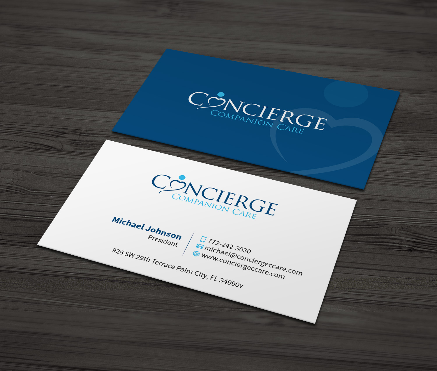 Diseño de Tarjeta de Presentación por MDesign para Concierge Companion Care | Diseño #23962489
