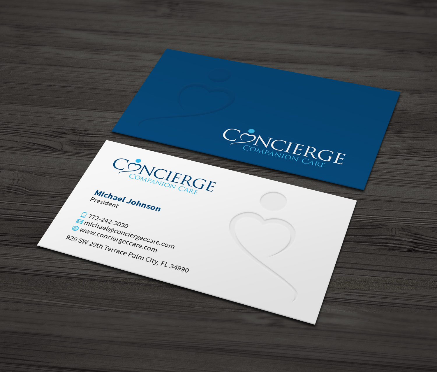 Diseño de Tarjeta de Presentación por MDesign para Concierge Companion Care | Diseño #23962492