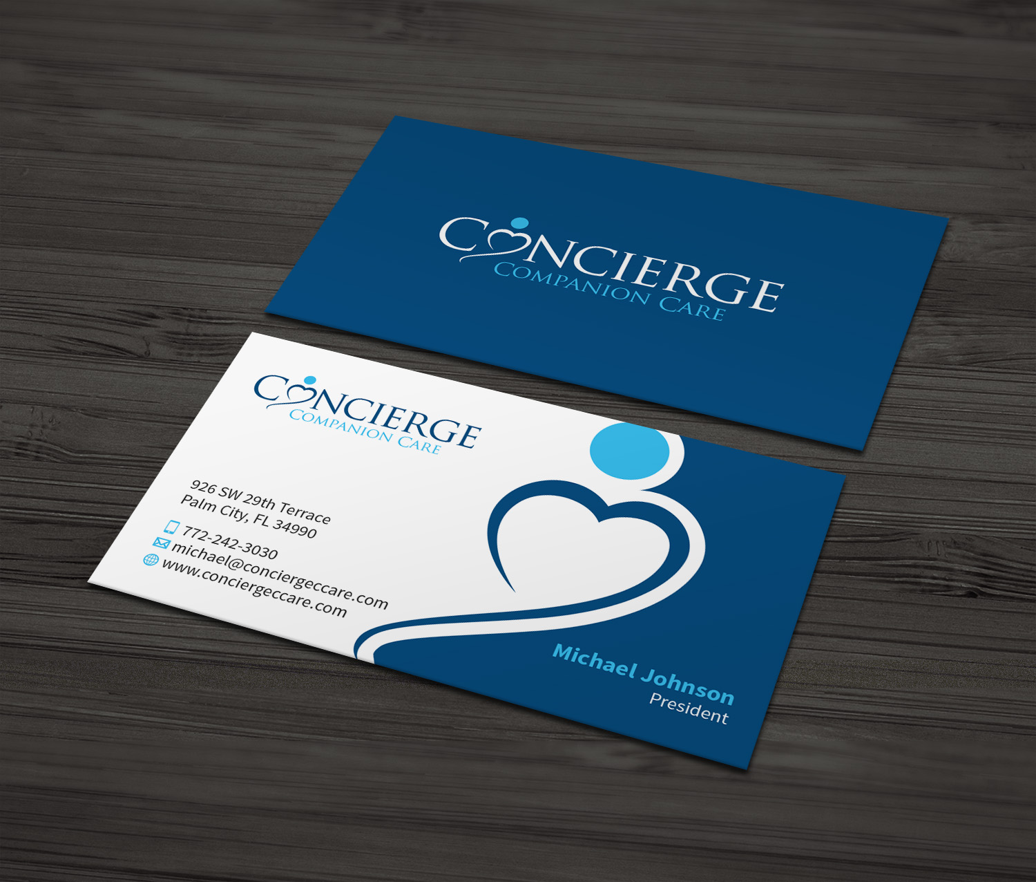 Diseño de Tarjeta de Presentación por MDesign para Concierge Companion Care | Diseño #23984073