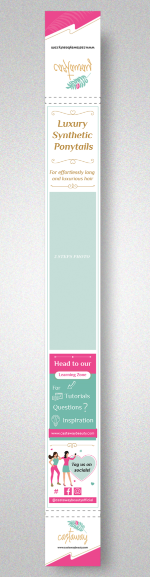 900mm double sided Card Ponytail Insert for hair | Flyer Design by CG PRITAM