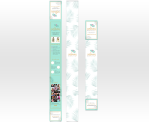 900mm double sided Card Ponytail Insert for hair | Flyer Design by Luniere Designs