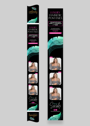 900mm double sided Card Ponytail Insert for hair | Flyer-Design von Aurora:)