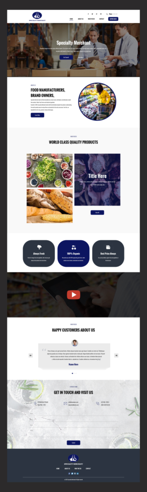 Food broker, trader, wholesaler, liquidator looking for a 5 pages website | Web Design by Jarry199776