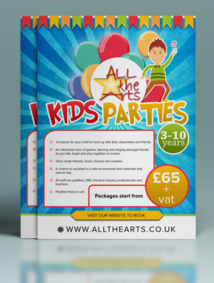 VIRTUAL KIDS PARTIES for ages 3-10 years  | Design de Flyer par SAI DESIGNS