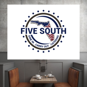 Five South  Dine in - Carry out - catering | Logo Design by Gerald Design 3