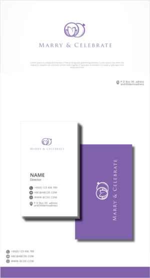 Logo Design by graphicevolution for Marry & Celebrate  | Design: #23986798