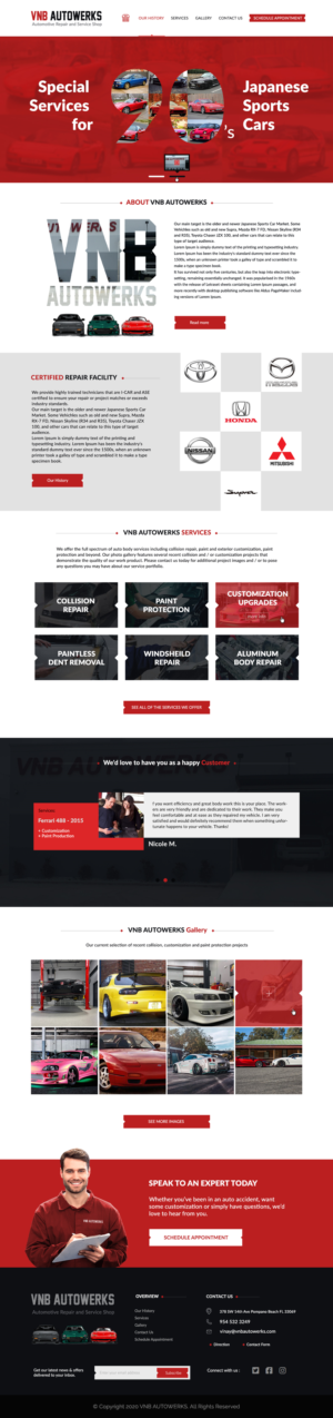 VNB Autowerks Automotive Repair and Service Shop | Diseño Web por WP Cube