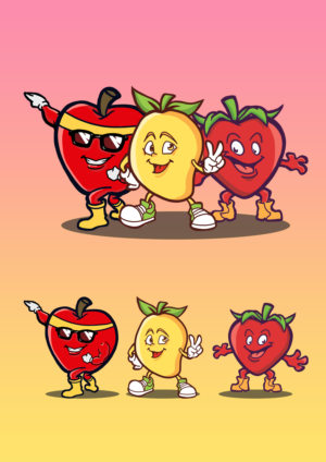 Fruit Character For Snack Packaging | Character Design by Nublan Ameram