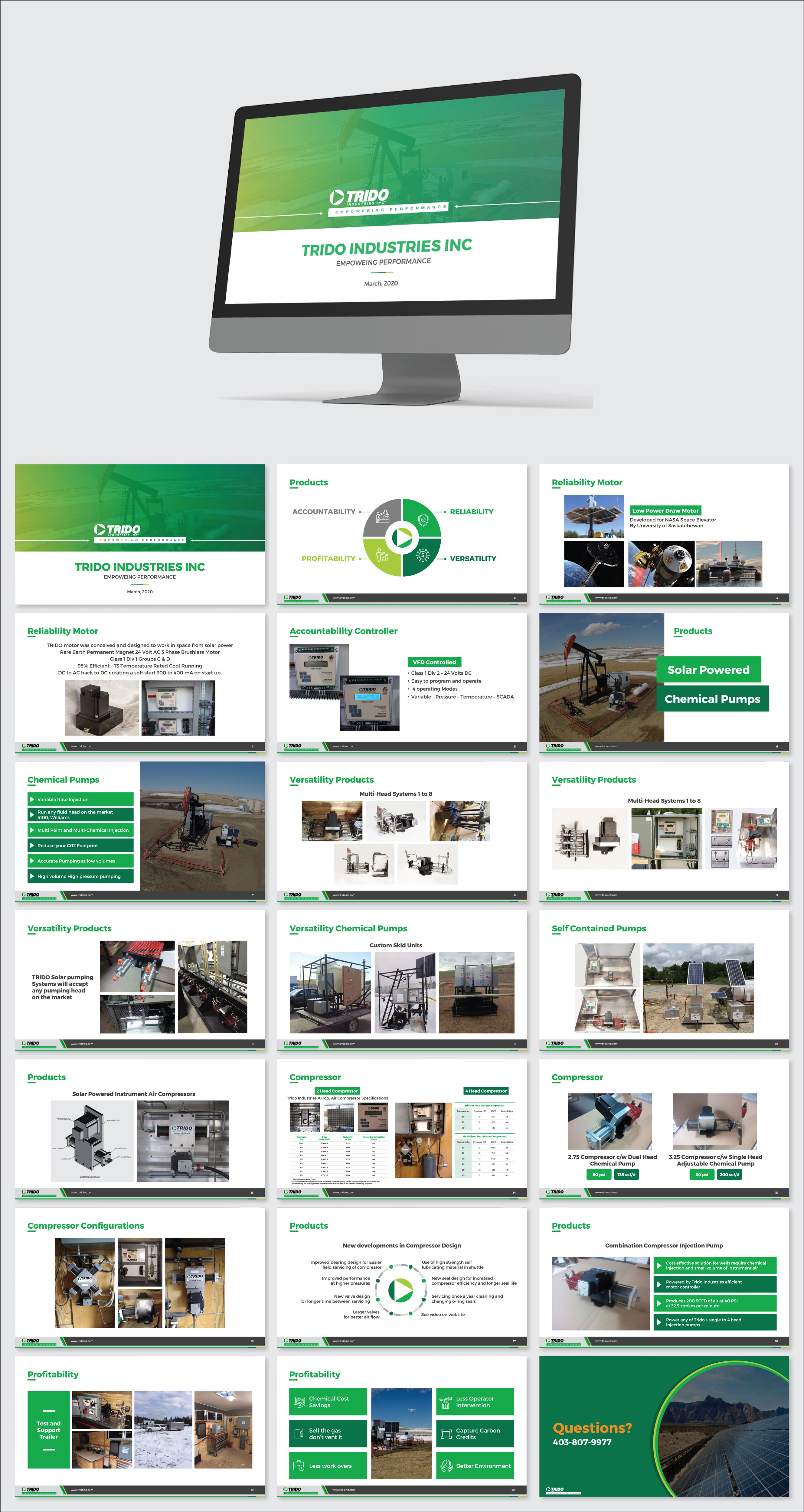 Design de PowerPoint par Flatmilter pour TRIDO Industries | Design #24018278